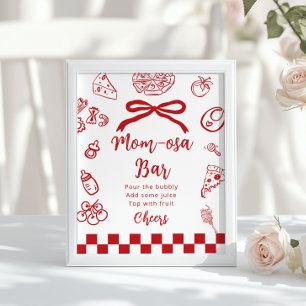 Poster Bar à momosa Whimsical Bow Pizza Italien