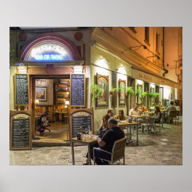 Poster Bar à tapas et restaurant (Devant)
