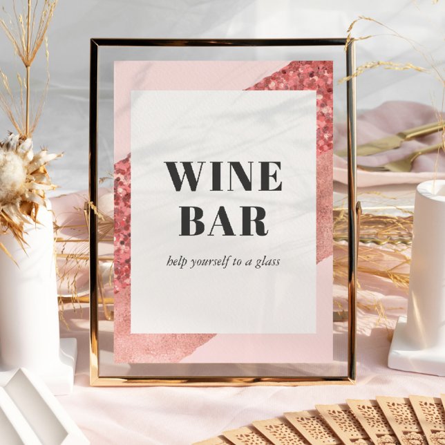 Poster Bar à vin pour enterrement de vie de jeune fille e (Créateur téléchargé)