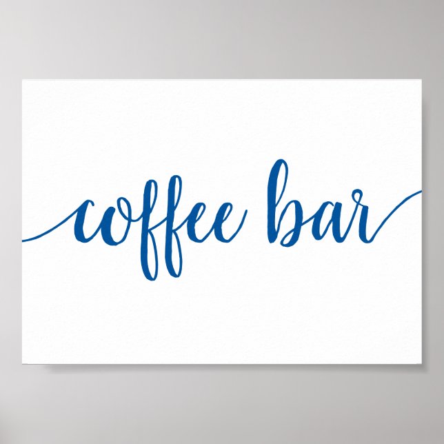 Poster Bar Café Simple | French Blue Any Event Sign (Devant)