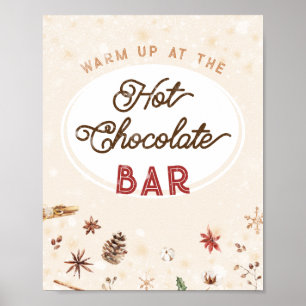 Poster Bar Chocolat Chaud Vacances d'hiver Coca Retro Acc