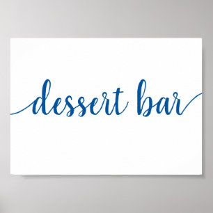 Poster Bar Désert Simple French Blue Any Event Sign