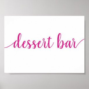 Poster Bar Désert Simple   Hot Pink - Tout événement Sign