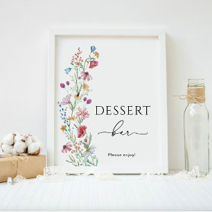 Poster Bar-dessert fleur sauvage