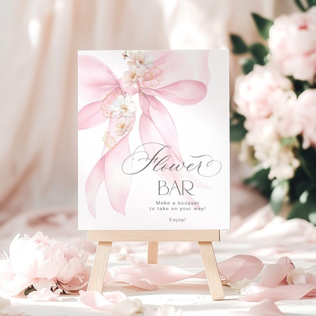Poster Bar Fleur Bow Rose Floral Bar (Créateur téléchargé)