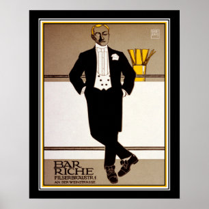 Poster "Bar Riche" ca 1907 Ad de Hans Rudi Erdt