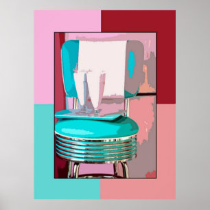 Poster Bar Soda les années 50 Retro