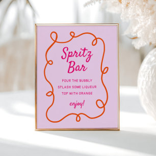 Poster Bar Spritz rose Orange