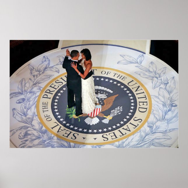 Poster Barack et Michelle Obama dansent le bal inaugural (Devant)