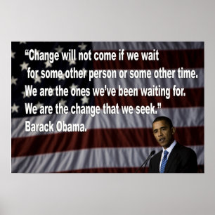 Poster Barack Obama Change citation