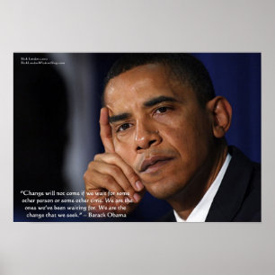 Poster Barack Obama Citation de sagesse sur le "Changemen