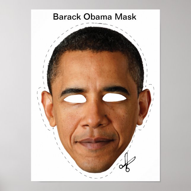 Poster Barack Obama Masque Halloween (Devant)
