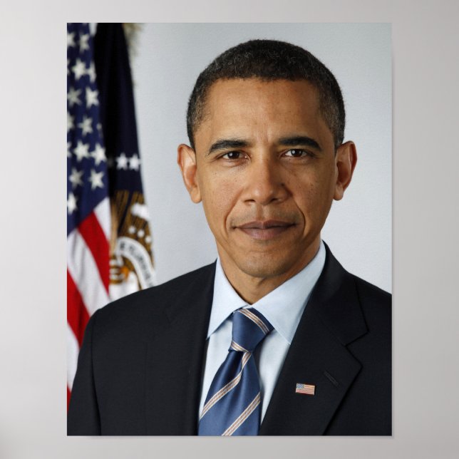 Poster Barack Obama Président américain Portrait de la Ma (Devant)