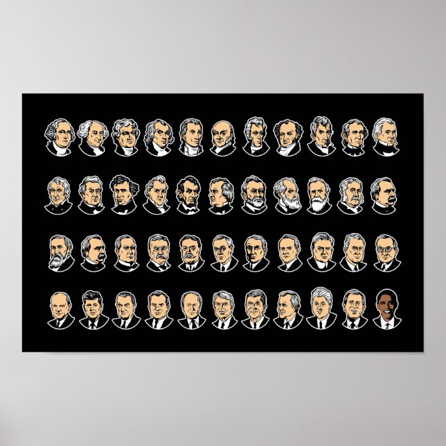 Poster Barack Obama - Présidents Des États-Unis (Devant)