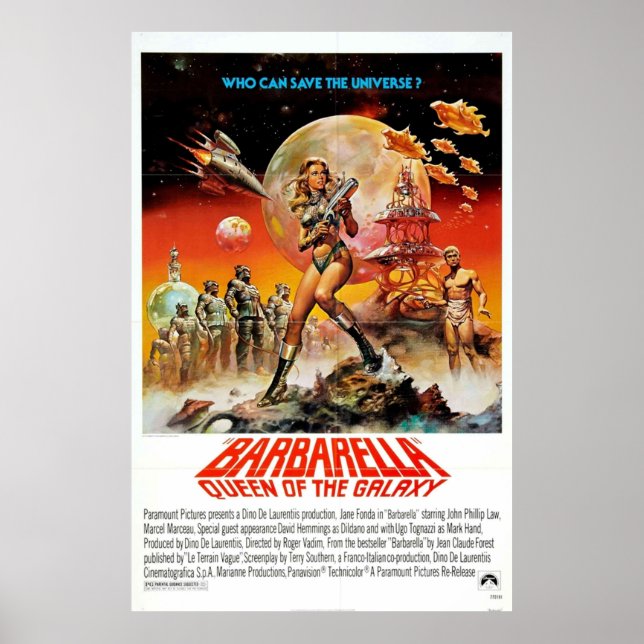 Poster Barbarella Reine De La Galaxie 1968 Qui Peut (Devant)