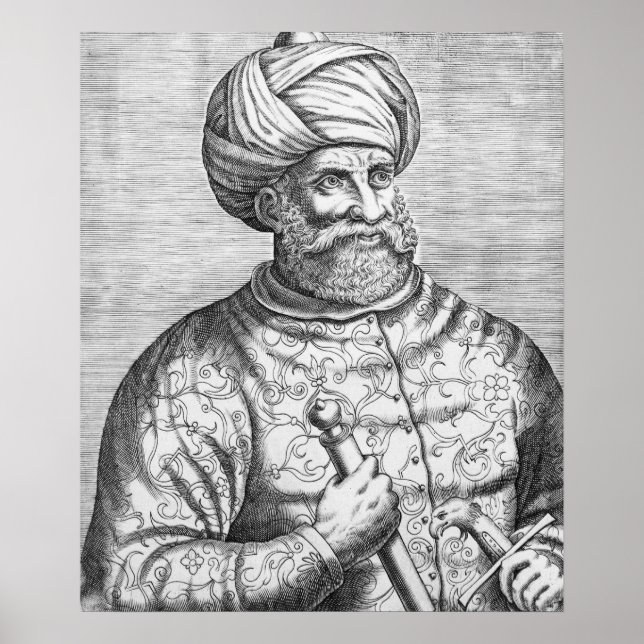 Poster Barbarossa, illustration de Andre Thevet (Devant)