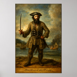 Poster Barbe noire le pirate