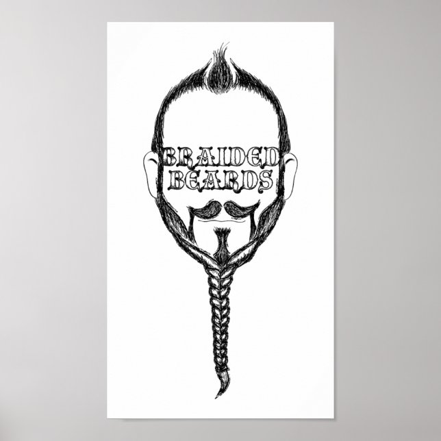 Poster barbe tressée (Devant)