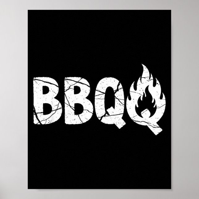 Poster Barbecue Bbq Joke Gift For Grill Timer Smoker Camn (Devant)