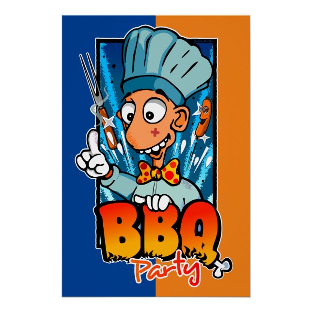 Poster Barbecue party (Devant)