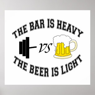 Poster Barbell vs beer