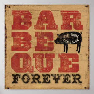 Poster Barbeque pour toujours