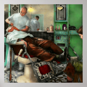 Poster Barbier - Rasage - Salon de coiffure Pennepacker 1