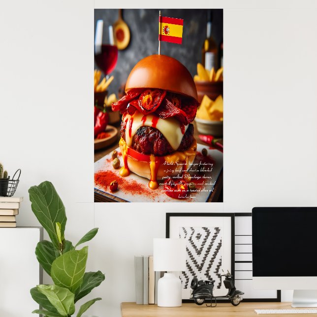 Poster Barcelona Bites : Champion Chorizo 24x36 (Bureau à domicile)