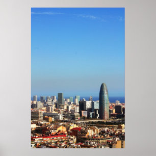 Poster Barcelona cityscape