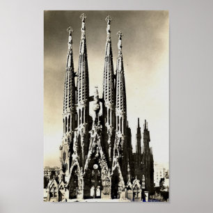 Poster Barcelona, Sagrada Familia