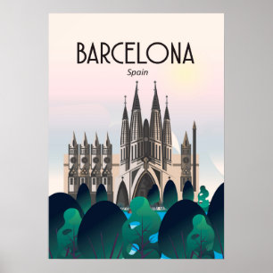 Poster Barcelona Spain Travel Poster, Imprimer,