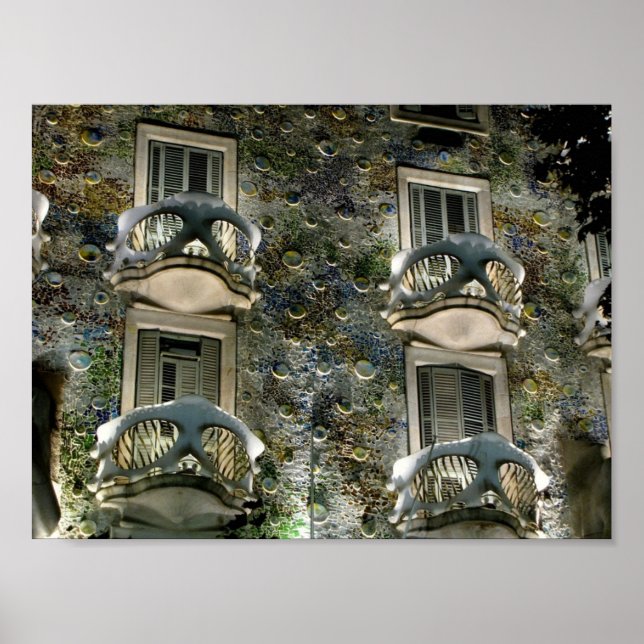 Poster Barcelone. Casa Batllo. (Devant)