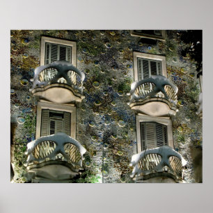 Poster Barcelone. Casa Batllo.