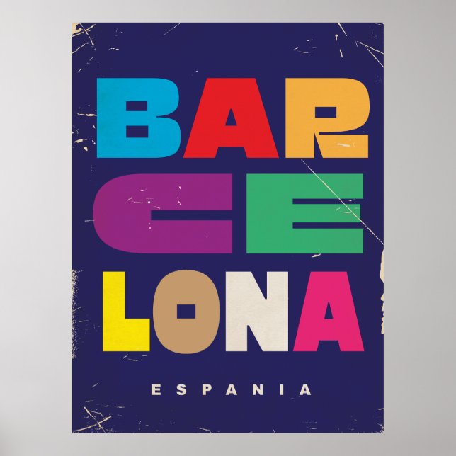 Poster Barcelone Espagne (Devant)