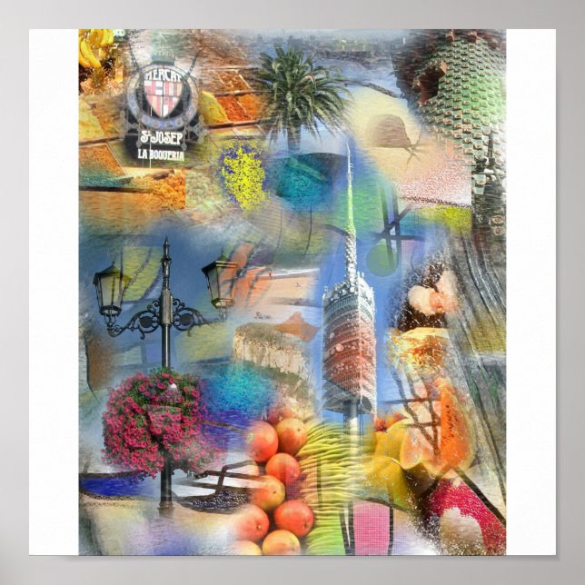 Poster Barcelone Gaudi (Devant)