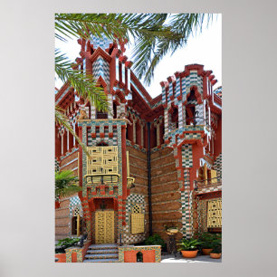 Poster Barcelone. Gaudí. Casa Vicens.