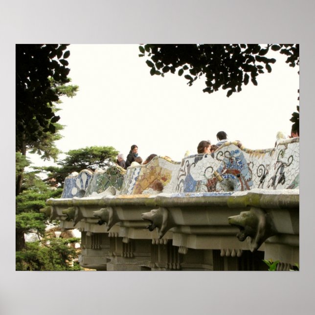 Poster Barcelone. Parc Guell. (Devant)