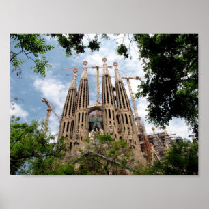 Poster Barcelone. Sagrada Familia.