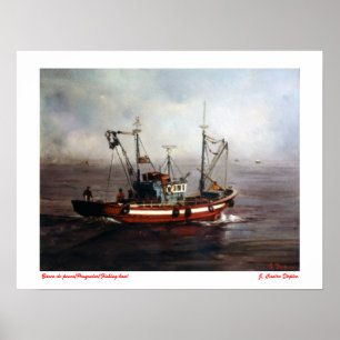 Poster Barco de pesca/Pesqueiro/Bateau de pêche