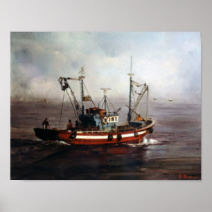 Poster Barco de pesca/Pesqueiro/Bateau de pêche