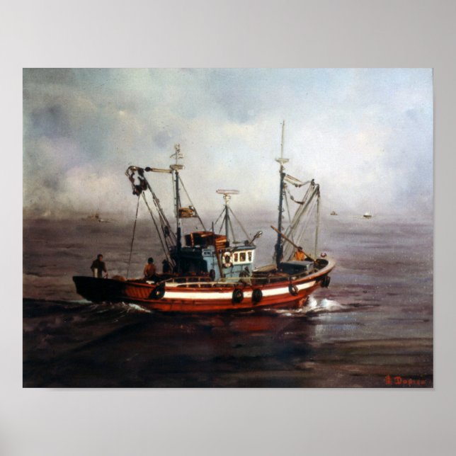 Poster Barco de pesca/Pesqueiro/Bateau de pêche (Devant)
