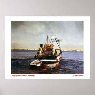 Poster Barco de pesca/Pesqueiro/Bateau de pêche