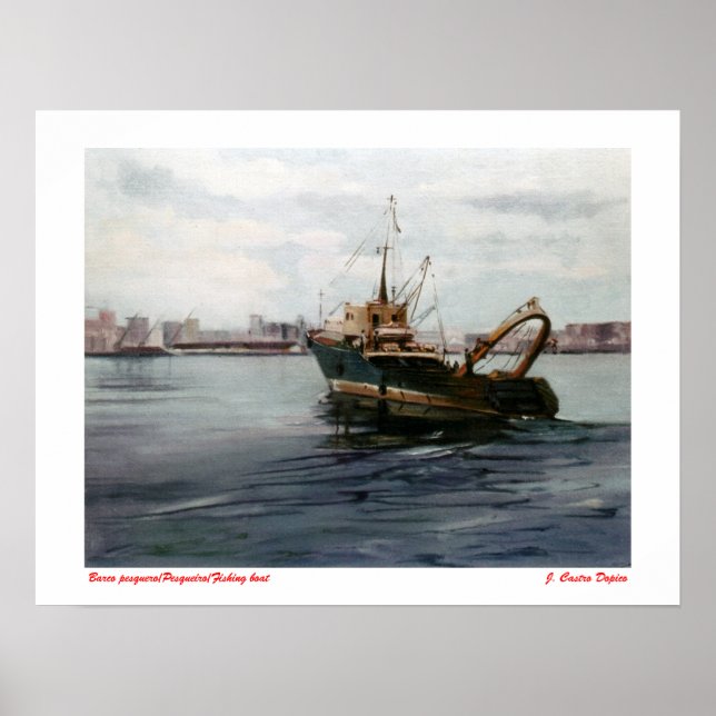 Poster Barco pesquero/Pesqueiro/Bateau de pêche (Devant)