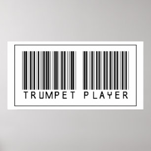 Poster Barcode Trumpet Player