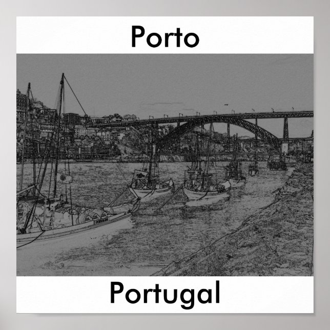 Poster Barcos de Porto (Devant)