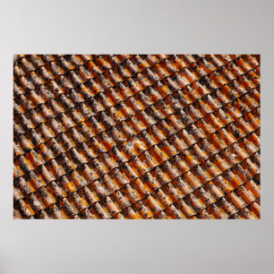 Poster Bardeaux de toit orange et noir