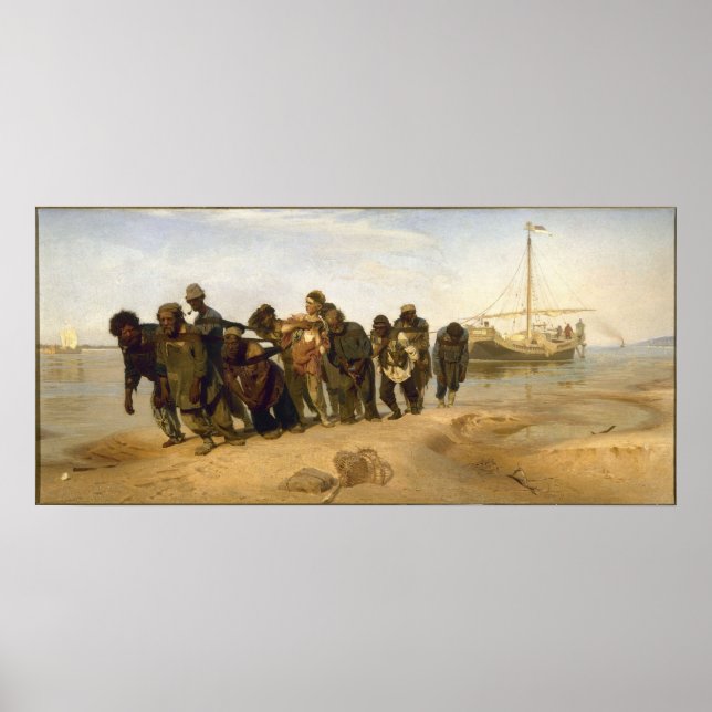 Poster Barge Haulers sur la Volga (Devant)
