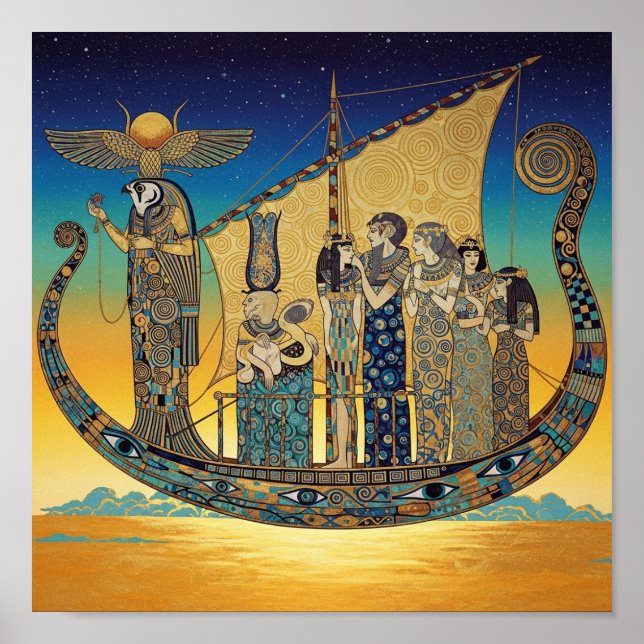 Poster Barge solaire égyptienne (Devant)