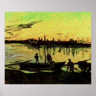 Poster Barges de charbon Van Gogh Art