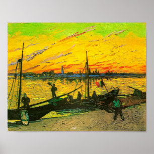 Poster Barges de charbon Van Gogh Art